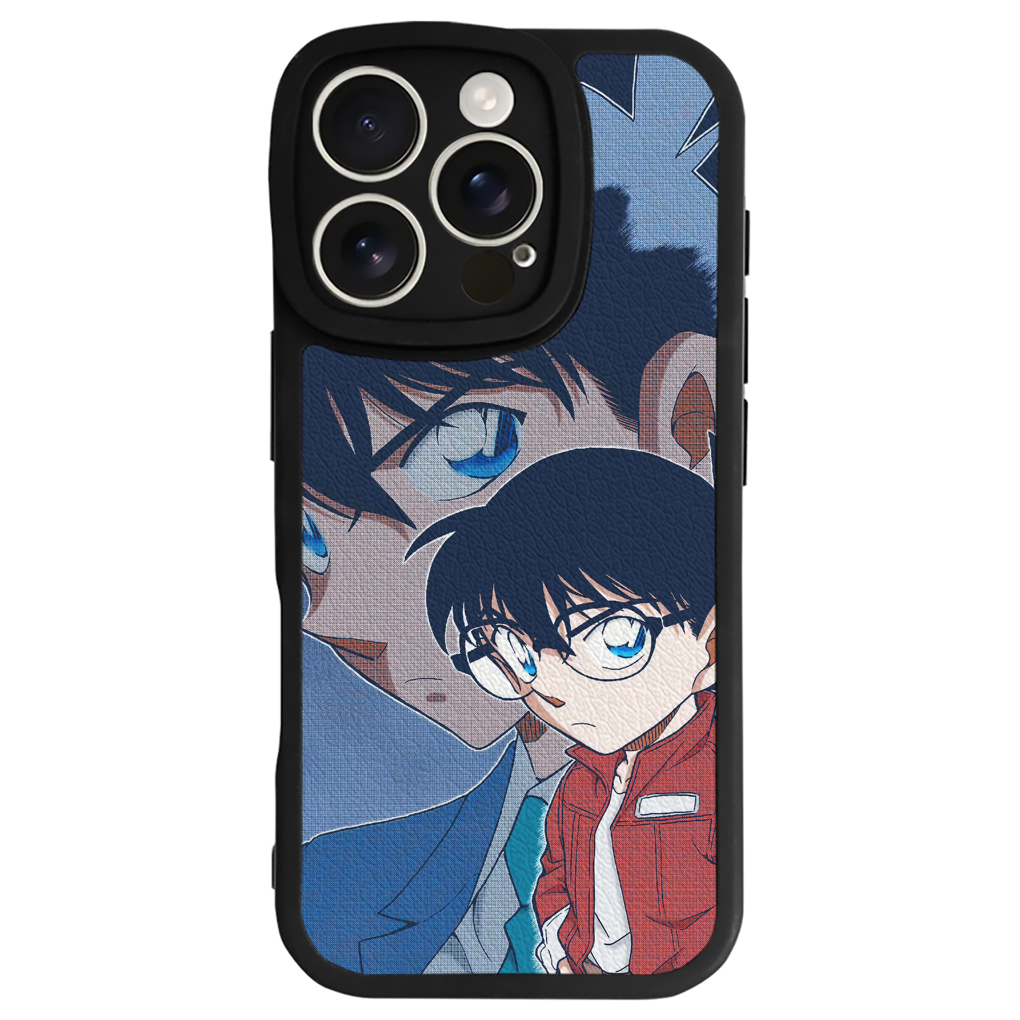 （画像用） 名探偵コナン Detective Conan 【iPhone 16シリーズ対応】シリコンスマホケース（レザー調） 材質：シリコン